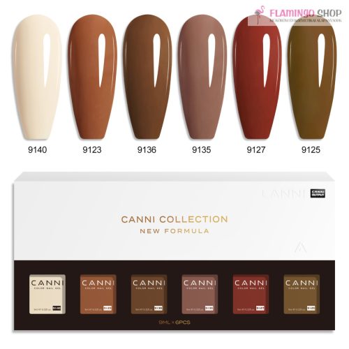 CANNI HEMA FREE UV/LED gél lakk szett 6x9ml - 2326