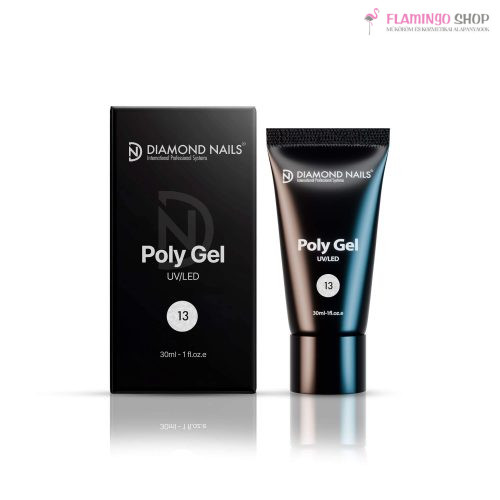 Diamond Nails Polygél 30ml PolyGel 13 - White Glitter (Fehér csillám) - 30ml - HEMA-mentes