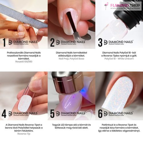 Diamond Nails Polygél 30ml Polygel 18 - White Unicorn - 30 ml - HEMA-mentes