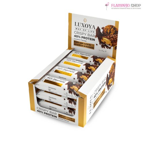 Luxoya Crispy Bar Sütemény ízű szelet 40% Proteinnal 12x45g