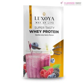   Luxoya Super Tasty Whey Protein Prémium Fehérje Italpor Vanília Erdei Gyümölcsös ízű 30g