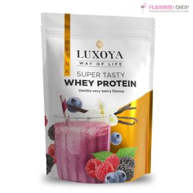   Luxoya Super Tasty Whey Protein Prémium Fehérje Italpor Vanília Erdei Gyümölcsös ízű 450g Tasak