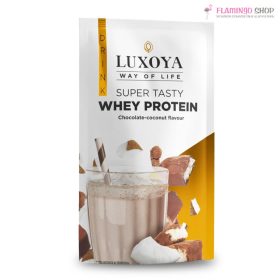   Luxoya Super Tasty Whey Protein Prémium Fehérje Italpor Csokoládé kókusz ízű 30g 