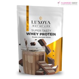   Luxoya Super Tasty Whey Protein Prémium Fehérje Italpor Dupla Csokoládé ízű 450g Tasak