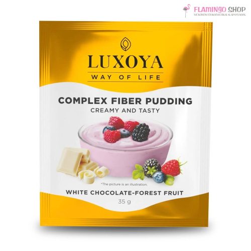 Luxoya Complex Fiber Puding Fehér csokoládé erdei gyümölcs ízű 30g