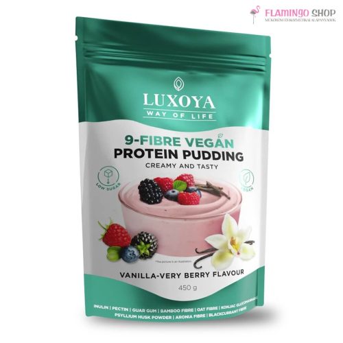 Luxoya Vegán Protein Puding Vanília erdei gy. Ízű 450g Tasak