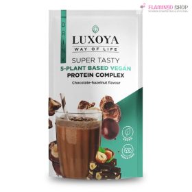   Luxoya Vegán  Protein Complex Fehérjeitalpor Csokoládé mogyoró ízű 30g