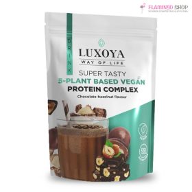   Luxoya Vegán  Protein Complex Fehérjeitalpor Csokoládé mogyoró ízű 450g Tasak