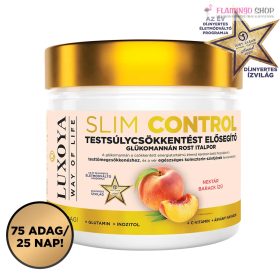    Luxoya Slim Control - Testsúlycsökkentést elősegítő glükomannán rost italpor – Őszibarack ízű - 300 g