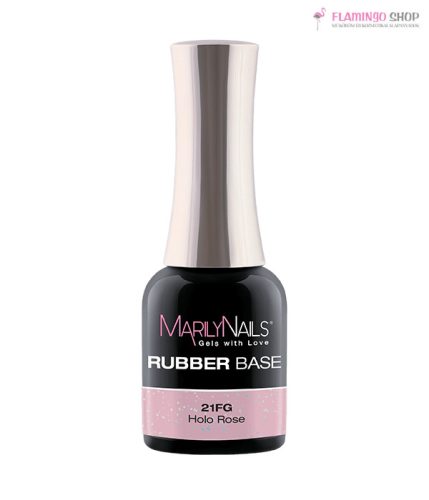 Marily Nails Rubber Base 21FG Holo Rose 7ml