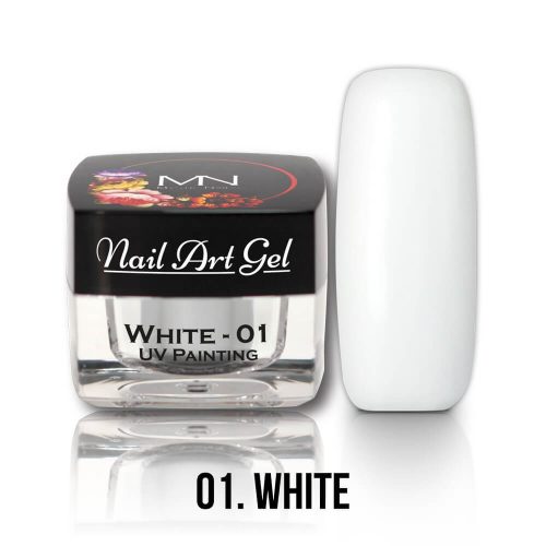 Mystic Nails  UV Festő Színes Zselé - 01 - White - 4g