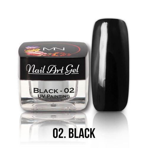 Mystic Nails  UV Festő Színes Zselé - 02 - Black - 4g