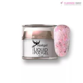   Nailgel - Liquid Polygel - Florance Love 15ml - szárított virággal