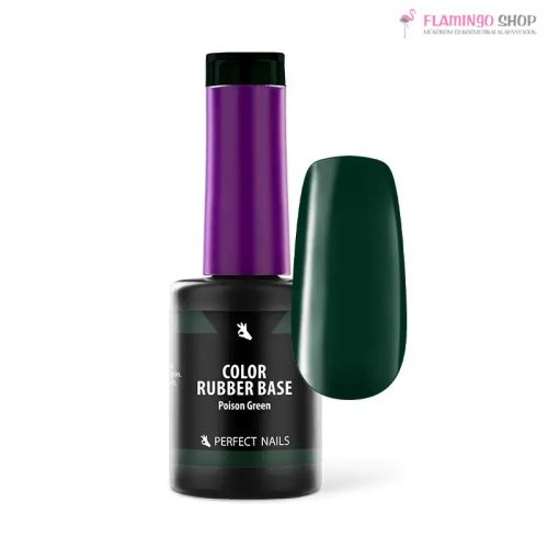 Perfect Nails Color Rubber Base Gel Színezett Alapzselé 8ml Poison Green