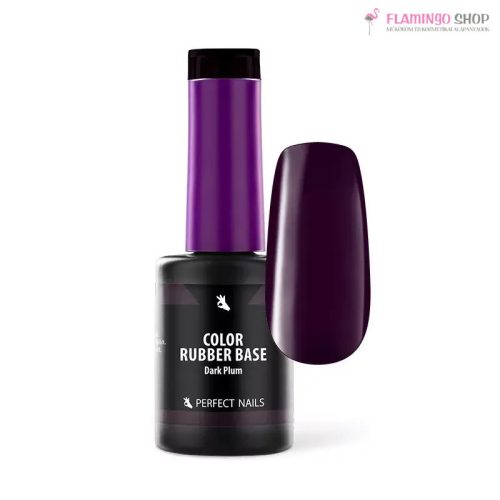 Perfect Nails Color Rubber Base Gel Színezett Alapzselé 8ml Dark Plum