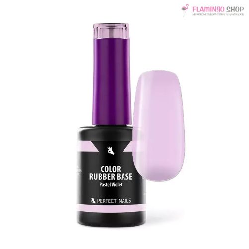 Perfect Nails Color Rubber Base Gel Színezett Alapzselé 8ml Pastel Violet