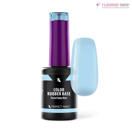 Perfect Nails Color Rubber Base Gel - Színezett Alapzselé 8ml Pastel Baby Blue