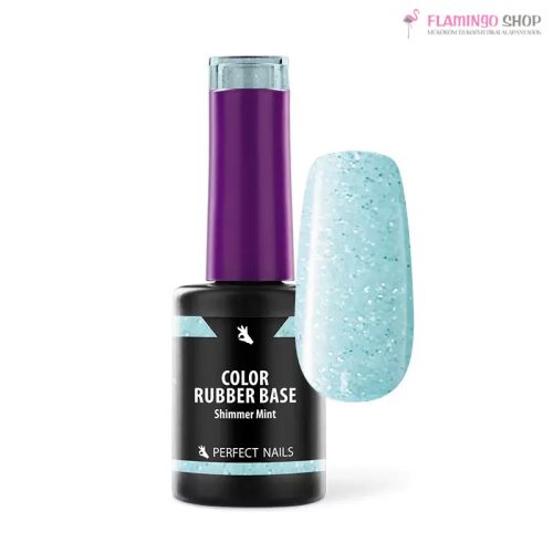 Perfect Nails Color Rubber Base Gel Színezett Alapzselé 8ml Shimmer Mint