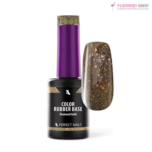 Perfect Nails Color Rubber Base Gel Színezett Alapzselé 8ml Gold