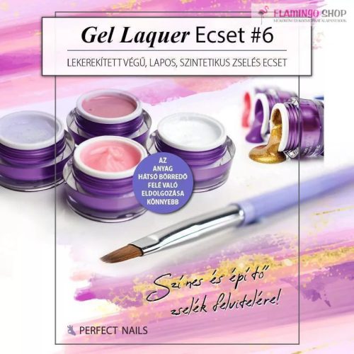 Perfect Nails Műkörömépítő ecset zselé - Gel Laquer #6
