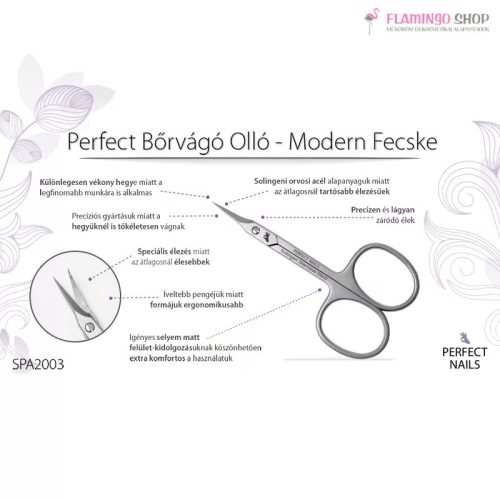  Perfect Nails  bőrvágó olló - Fecske