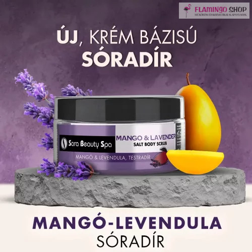 Sara Beauty Bőrradír és Testradír - Mangó-Levendula Sóradír - 300ml