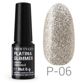 Profinails Platina Glimmer Gél lakk 6g P06
