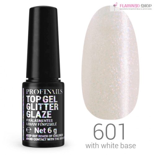 Profinails Top Gél Glitter Glaze fixálásmentes LED/UV fényzselé 6g No. 601 