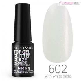   Profinails Top Gél Glitter Glaze fixálásmentes LED/UV fényzselé 6g No. 602 